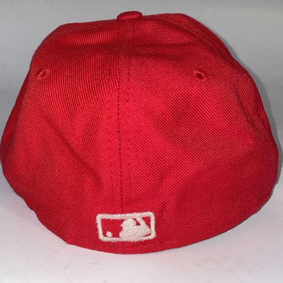 St Louis Cardinals B.B. Box Premium Fitted Hat 7 3/8 Red Cap Flat Bill MLB - Picture 6 of 13